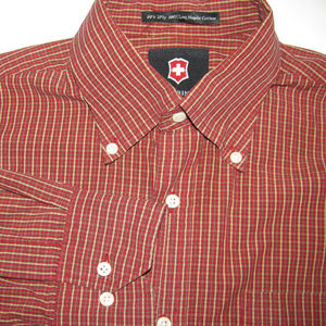 Victorinox LS Checkered Button Shirt Mens MEDIUM